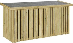 vidaXL Kerti Tároló Doboz tárolóval Természetes 119 x 44 x 58 cm