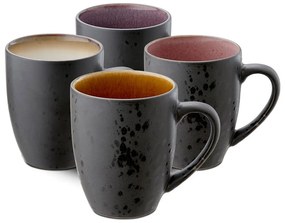 Fekete kerámia bögre szett 4 db-os 300 ml Gastro Black/Mix – Bitz