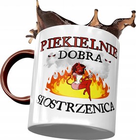 Bordó Bögre Unokahúgnak Születésnapra Ajándék Nyomtatott Fotóval