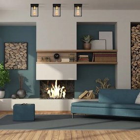 Mennyezeti lámpa FINN 1xE27/15W/230V fekete/arany