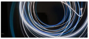 Kék vonalak képe (120x50 cm)