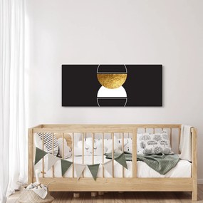 Kép - Absztrakció arany és fekete N⁰2 (120x50 cm)