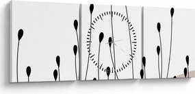 Kép - Grafikus rét N⁰1 (órával) (90x30 cm)