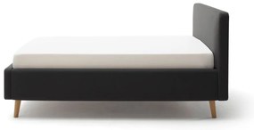 Antracitszürke kárpitozott egyszemélyes ágy ágyrács nélkül 120x200 cm Mattis – Meise Möbel