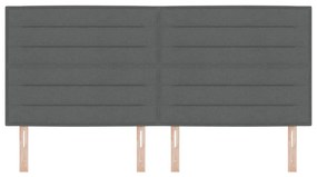 Fejtámla modern dizájn Sötét szürke 200 cm Szövet