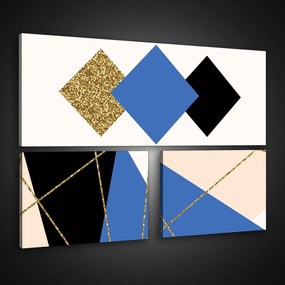 Vászonkép 80x55 Geometria absztrakt minimalizmus modern stílus arany csillogás