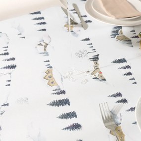 Goldea karácsonyi teflonbevonatú asztalterítő - téli táj 100 x 140 cm