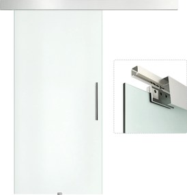 HOMCOM Üveg Tolóajtó Fogantyúval, Egyoldalas Mattolt, 102,5 x 205 cm | Aosom