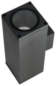 Kültéri fali lámpa 2xGU10/35W/230V IP54 szögletes fekete