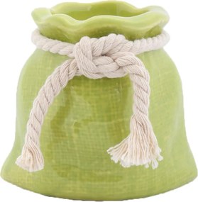 Gyertyatartó erszény zöld lakberendezés