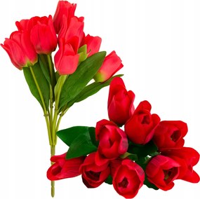 Tulipán csokor tulipán Művirágok élő váza gumírozott 9db