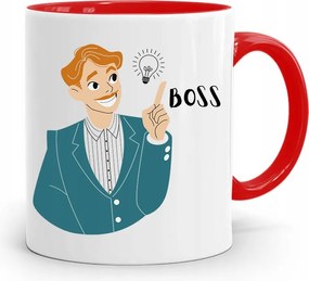 Piros Bögre Főnöknek Boss Ajándék fényképes nyomattal