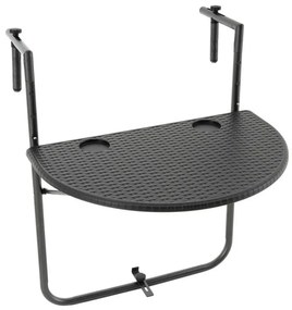 GARTHEN Felfüggeszthető összecsukható asztal fekete