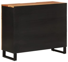 tömör akácfa tálalószekrény 2 ajtóval 90 x 33 x 75 cm