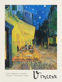 Festmény reprodukció Café Terrace at Night - Vincent van Gogh, (30 x 40 cm)