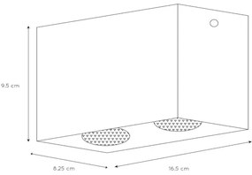 Lucide 09101/02/31 - Spotlámpa BODI 2xGU10/50W/230V
