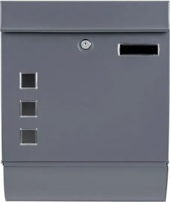 Euro postaláda, bedobó, újságtartóval Livarno Home szürke