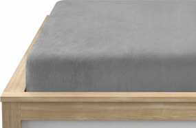 Mikroszálas gumis lepedő sötétszürke 160 x 200 cm