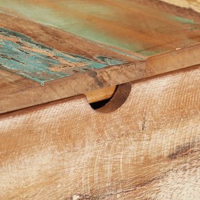 tömör újrahasznosított fa fésülködőasztal tükörrel 112x45x76 cm