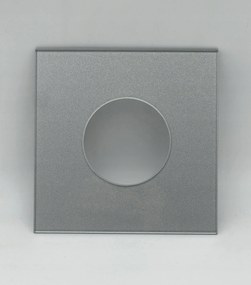 Aljzat- vagy kapcsolóvédő, ezüst, üveg, szimpla 15 × 15 cm