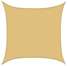 Szögletes napvitorla, 3,6 méteres, több típusban-négyszög alakú, polietilén, bézs