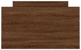barna tölgy színű ágykeret fej- és lábtámlával 90 x 200 cm
