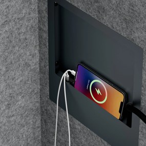 Sally 600mm korpus Antracytowy - siedzisko Szary