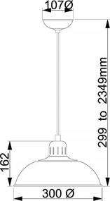 Elstead Lighting FRANKLIN FRANKLIN-P-GY Függőlámpa 1x60W/E27