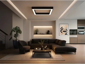 LED mennyezeti lámpatest LED/130W/230V 3000/4000/6500K 100x100 cm fekete