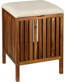 Wenko Fürdőszoba szék akáciából, Fondi ülőkével,52 x 39 x 39 cm