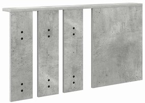 Fali Kabáthorog polcokkal Beton szürke 85 x 10 x 45 cm Faanyag