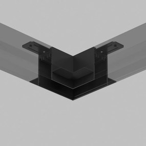 TR/EU-2112-BK Recessed-mounted Ceiling-to-Ceiling Corner, black color — TR/EU-2112-BK