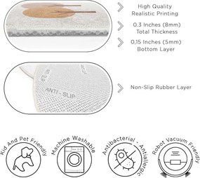 Bézs mosható gyerek szőnyeg ø150 cm Tractor World – Mila Home