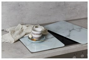 Edzett üveg tűzhely fedőlap szett 2 db-os 30x52 cm Marble – Wenko