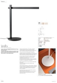 Redo 01-2213 - LED Dimmelhető asztali lámpa OMEO LED/5,5W/230V 3000/4500/6500K fekete