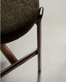 Zöld-sötét natúr színű kőrisfa bárszék (ülésmagasság 75 cm) Granite – Kave Home