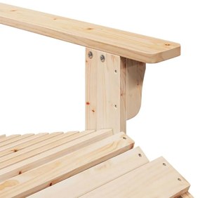 tömör fenyőfa Adirondack szék zsámollyal