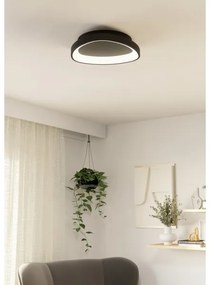Eglo 901584 - LED Dimmelhető mennyezeti lámpa LORETELLO LED/12W/230V fekete + távirányító