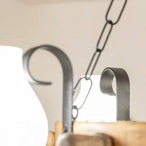 Brilagi - Láncos csillár TIMONA 4xE14/40W/230V átm. 50 cm bükk