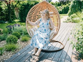 Világosbarna TROPIKAL függőszék állvánnyal