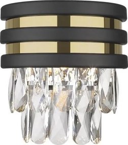 Zuma Line W0525-01A-P7D7 - NAICA fali lámpa 1xG9/42W/230V fekete/arany