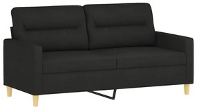vidaXL kétszemélyes fekete szövetkanapé 140 cm