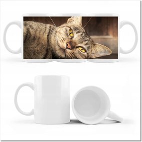 Nyomott mintás bögre Cica