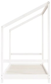 fehér tömör fenyőfa gyerekágykeret 2 x (90 x 200) cm