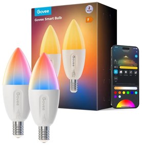 Govee KÉSZLET 2x LED RGBWW Dimmelhető izzó E14/5W/230V 2700-6500K Wi-Fi - Govee GV0072