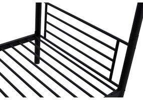 Bunky ágy 90 x 200 cm, emeletes, fekete
