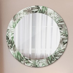 Kerek díszes tükör Akvarell levelek fi 60 cm
