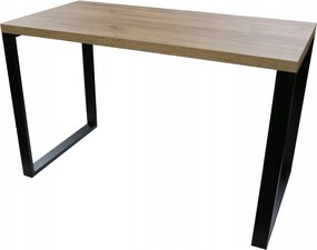 Konyhai Étkezőasztal Nagy Fekete Tölgy Loft 120X60x76 CM