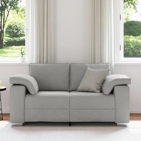 Kétszemélyes Kanapé – Felhős Szürke, 120 cm, Szövet