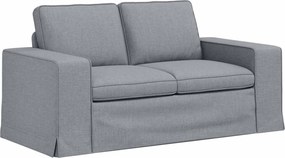vidaXL Kanapé Világosszürke 162 x 80 x 82 cm szövet